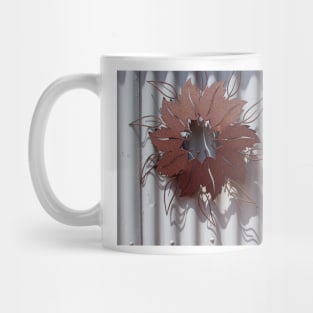 Corrugated Iron and Metal leaves by Avril Thomas Mug